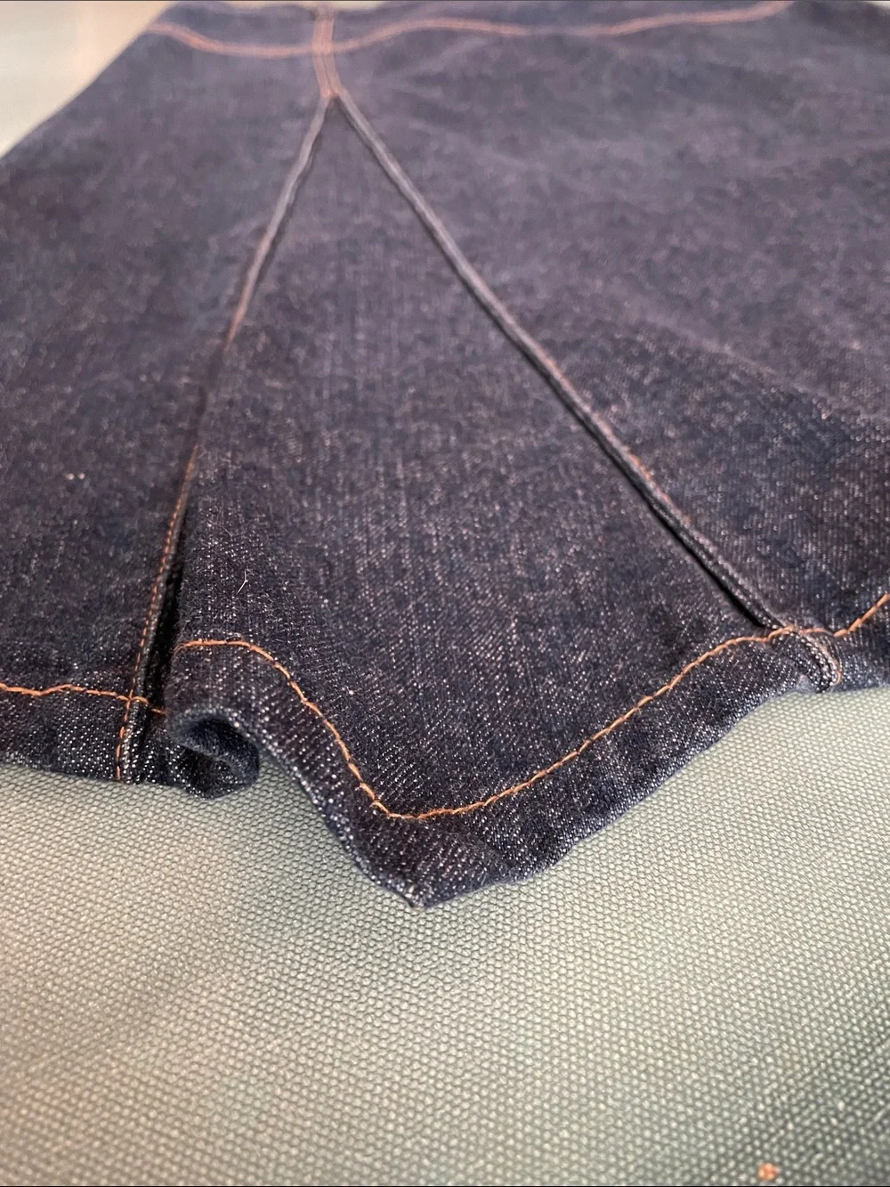 Chaiken Denim Skirt Asymetrical Hemline